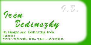 iren dedinszky business card